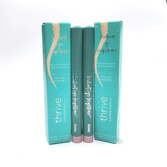 ★2Packs:Mieko/Thrive*Causemetics/Brilliant Highlighting Stick Eye Brightener - Picture 1 of 3